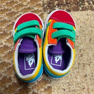 Toddler Vans Velcro Rainbow Shoes